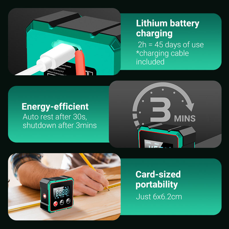 π’π§ HOT SALE 49% OFF π₯4-Side Magnetic Digital Angle Gauge with Laser