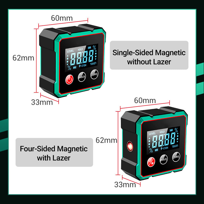 π’π§ HOT SALE 49% OFF π₯4-Side Magnetic Digital Angle Gauge with Laser