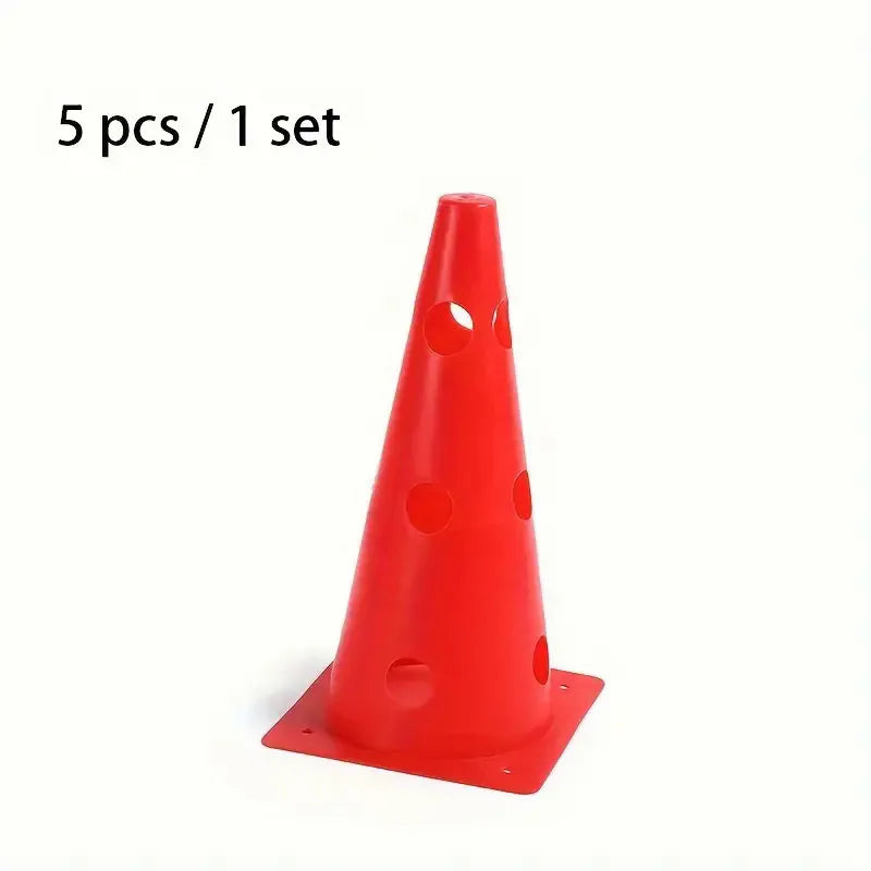 5pcs 32CM Perforated Sign Barrels Obstacles Road Cones Barricades Soccer Basketball Training Equipment