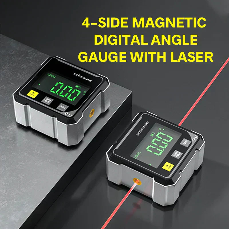 π’π§ HOT SALE 49% OFF π₯4-Side Magnetic Digital Angle Gauge with Laser