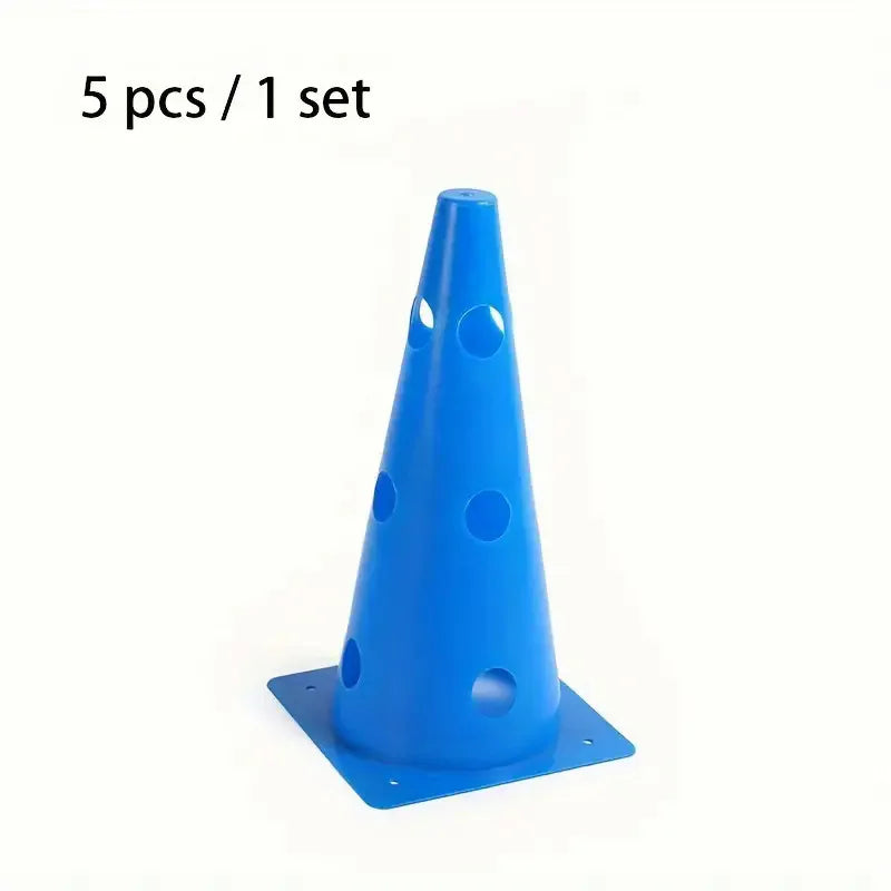 5pcs 32CM Perforated Sign Barrels Obstacles Road Cones Barricades Soccer Basketball Training Equipment