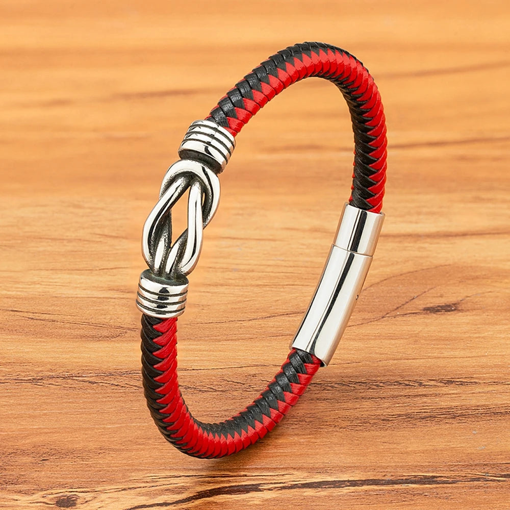 XQNI Hand-Woven Leather Football Bracelet