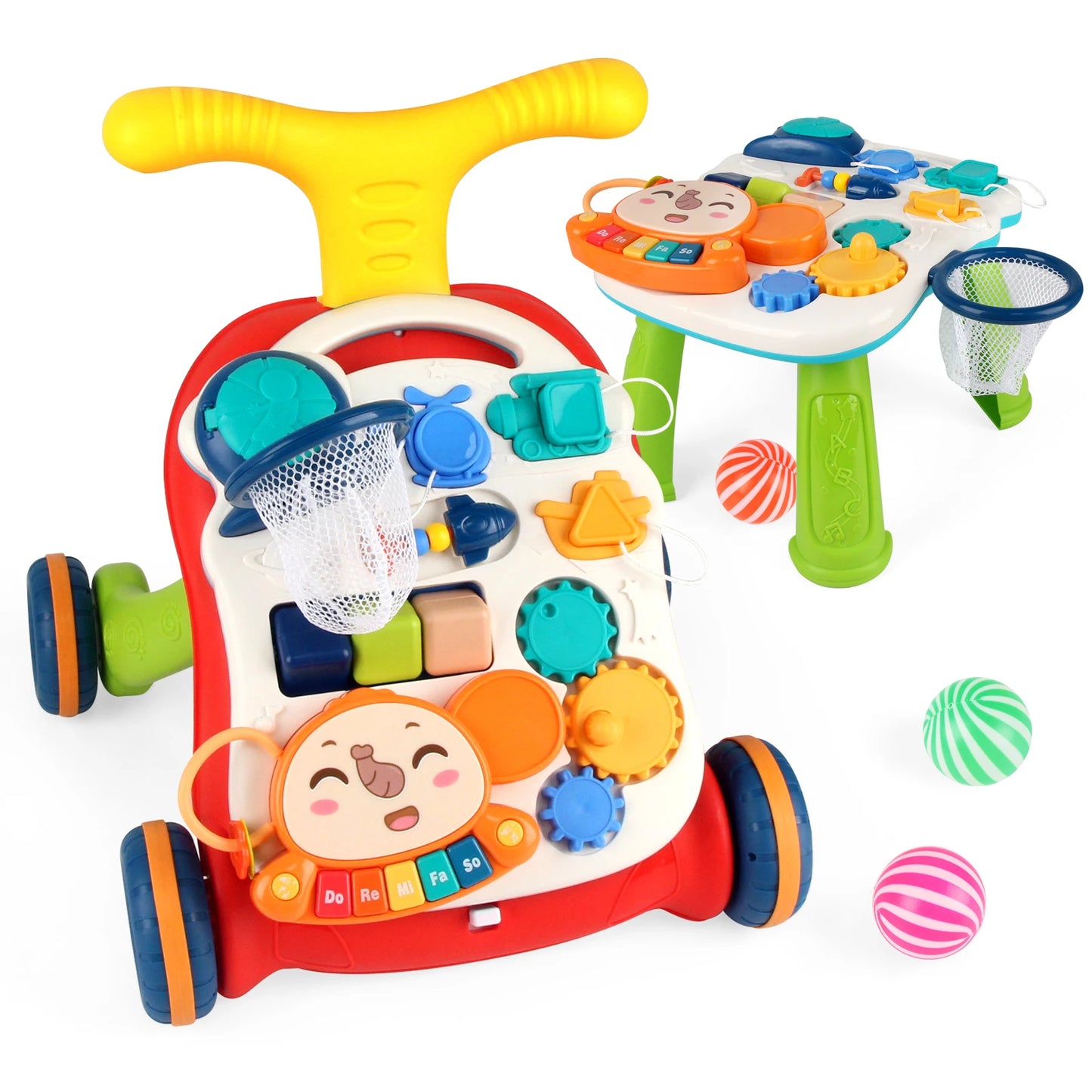Baby Push Walker – Musical Toddler Learning Walker with Drawing Board