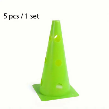 5pcs 32CM Perforated Sign Barrels Obstacles Road Cones Barricades Soccer Basketball Training Equipment