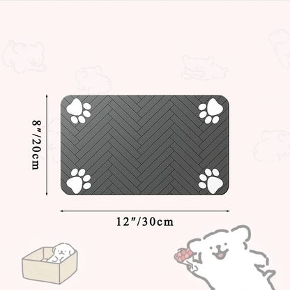 Pet Placemat for Food and Water Bowl, with Waterproof Rubber Backing, Quick Dry Water Mat for Dog Cat