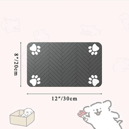 Pet Placemat for Food and Water Bowl, with Waterproof Rubber Backing, Quick Dry Water Mat for Dog Cat