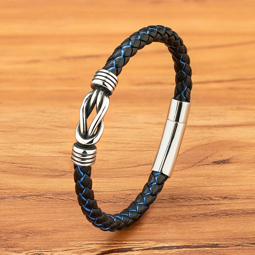 XQNI Hand-Woven Leather Football Bracelet