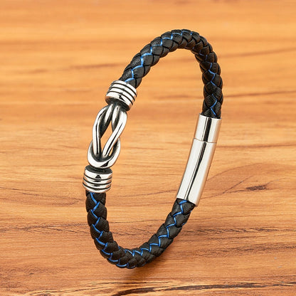 XQNI Hand-Woven Leather Football Bracelet
