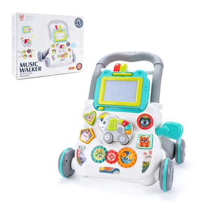 Baby Push Walker – Musical Toddler Learning Walker with Drawing Board