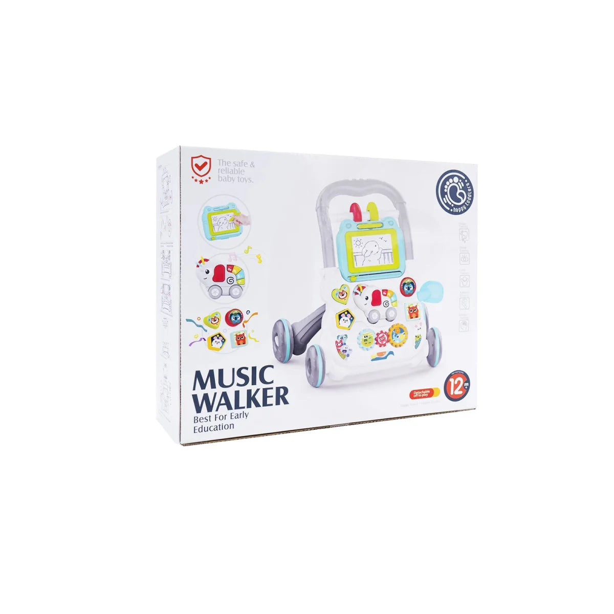 Baby Push Walker – Musical Toddler Learning Walker with Drawing Board