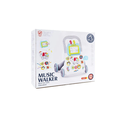Baby Push Walker – Musical Toddler Learning Walker with Drawing Board